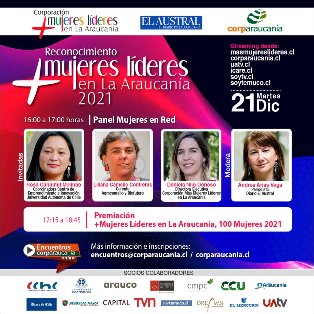 Reconocimiento Mujeres Líderes en La Araucanía 2021